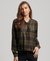 LONG SLEEVE CHECK BLOUSE