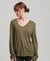 LONG SLEEVE JERSEY V NECK TOP
