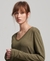 LONG SLEEVE JERSEY V NECK TOP