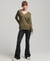 LONG SLEEVE JERSEY V NECK TOP