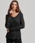 LONG SLEEVE JERSEY V-NECK TOP