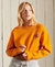 ORGANIC COTTON VARSITY CROP COTTON CREW JUMPER
