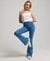 ORGANIC COTTON HIGH WAISTED SKINNY FLARE JEANS