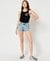 ORGANIC COTTON STUDIOS HIGH RISE DENIM SHORTS