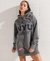 COLLEGE GRAPHIC OVERSIZED HOODIE DRESS