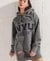 COLLEGE GRAPHIC OVERSIZED HOODIE DRESS