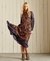 WOVEN LONG SLEEVE PAISLEY PRINT DRESS
