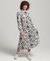 PRINTED MIDI LONG SLEEVE DRESS