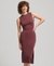 BACK DETAIL JERSEY MIDI DRESS