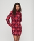LONG SLEEVE PRINTED MINI DRESS