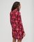LONG SLEEVE PRINTED MINI DRESS
