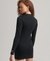 LONG SLEEVE RIB BODYCON MINI DRESS