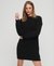 TEXTURED KNIT CREW DRESS