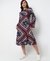 PRINTED LONG SLEEVE MIDI DRESS