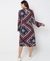 PRINTED LONG SLEEVE MIDI DRESS
