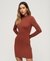 HIGH NECK LONG SLEEVE JERSEY MINI DRESS