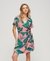 PRINTED MINI WRAP DRESS