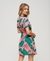 PRINTED MINI WRAP DRESS