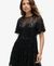 VOLUME TIERED MESH MINI DRESS