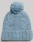 CABLE KNIT BOBBLE BEANIE