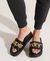 SATIN FLATFORM SLIDERS
