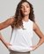 ORGANIC COTTON TRAIN LONGLINE MOCK NECK TANK TOP