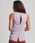 ORGANIC COTTON TRAIN LONGLINE MOCK NECK TANK TOP