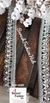 Glittering Mirror Silver Embellished Trim