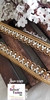 Glittering Mirror Antique Gold Embellished Trim