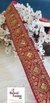 Salmon pink embroidered trim