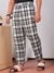 Men Black Loose Fit Striped Cotton Joggers