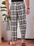 Men Black Loose Fit Striped Cotton Joggers