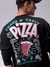 Men Black Relaxed Fit Placement Print Overhead-Crewneck Sweatshirts