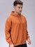 Men Relaxed Fit Placement Print Overhead Hooded Sweatshirts