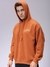 Men Relaxed Fit Placement Print Overhead Hooded Sweatshirts
