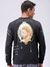 Men Black Regular Fit Placement Print Overhead-Crewneck Sweatshirts