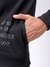 Men Black Regular Fit Placement Print Overhead-Crewneck Sweatshirts