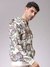 Men Chalk Regular Fit Paisley Overhead-Hooded Sweatshirts
