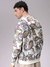 Men Chalk Regular Fit Paisley Overhead-Hooded Sweatshirts