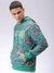 Men Green Regular Fit Paisley Overhead-Hooded Sweatshirts