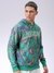 Men Green Regular Fit Paisley Overhead-Hooded Sweatshirts