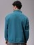 Men Green Relax Fit Solid Overhead-Highneck Sweatshirts