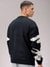 Men Black Oversized Graphic Sweater
