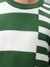Men Green Oversized Striped Crew Neck Sweater
