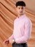 Men Pink Slim Fit Striped Formal Shirt