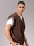 Men Brown Oversized Textured Sweater