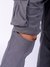 Men Grey Relaxed Fit Convertible Solid Cargos
