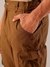 Men Coffee Brown Relaxed Fit Convertible Solid Cargos