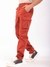 Men Orange Relaxed Fit Solid Cargos