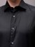 Men Black Slim Fit Solid Formal Shirt